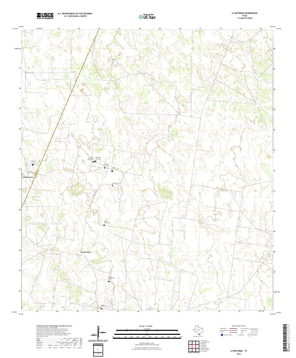 US Topo 7.5-minute map for La Reforma TX