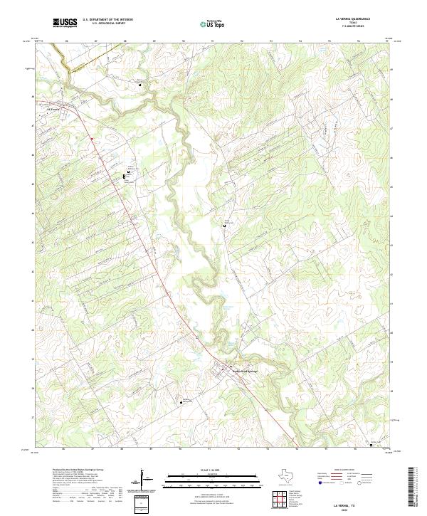 US Topo 7.5-minute map for La Vernia TX
