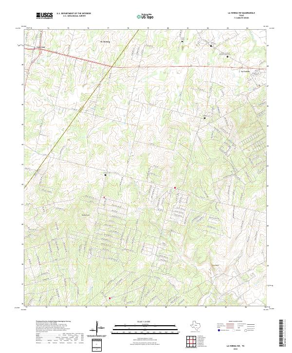 US Topo 7.5-minute map for La Vernia SW TX