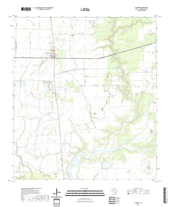 US Topo 7.5-minute map for La Ward TX