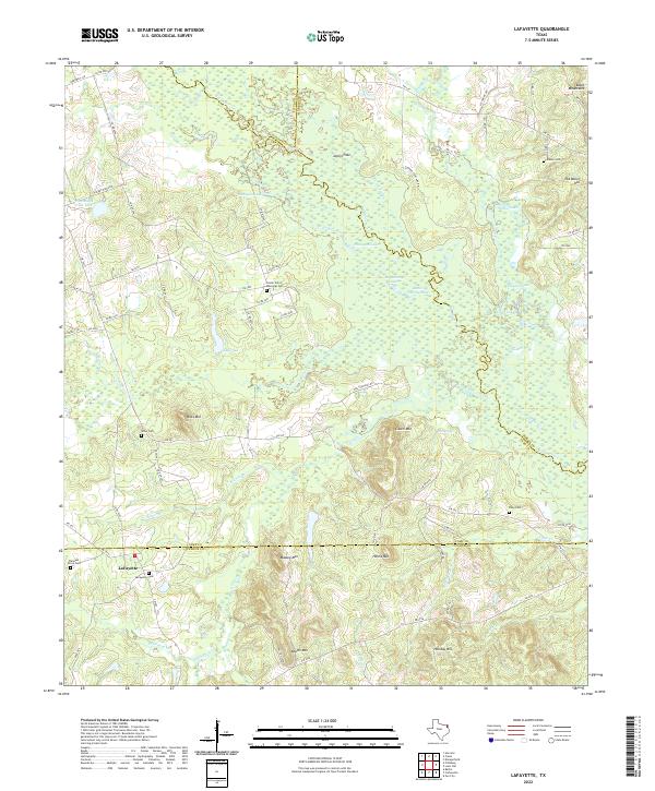 US Topo 7.5-minute map for Lafayette TX