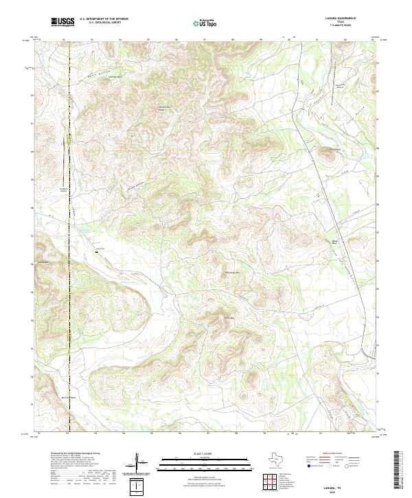 US Topo 7.5-minute map for Laguna TX