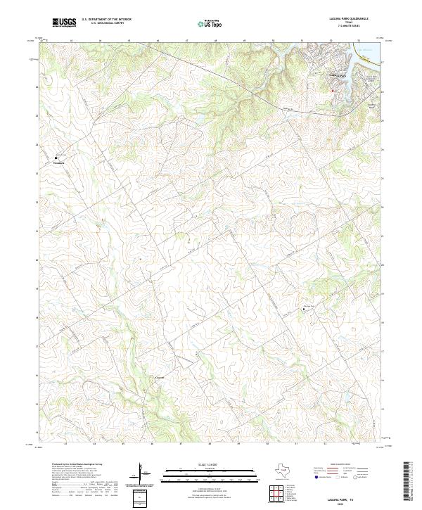 US Topo 7.5-minute map for Laguna Park TX