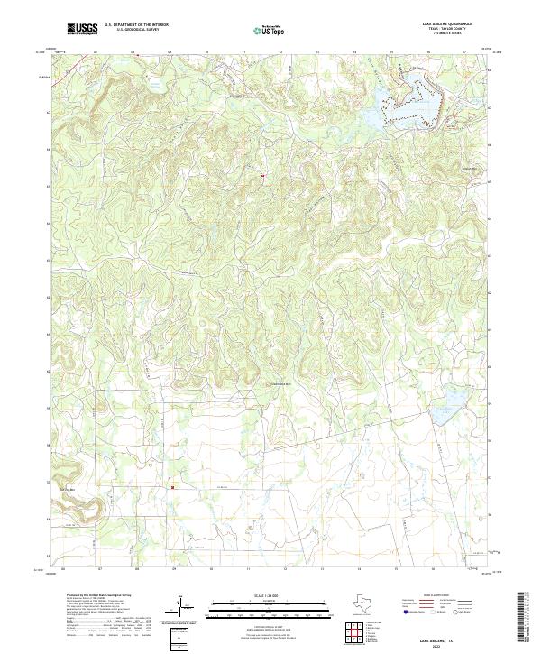 US Topo 7.5-minute map for Lake Abilene TX