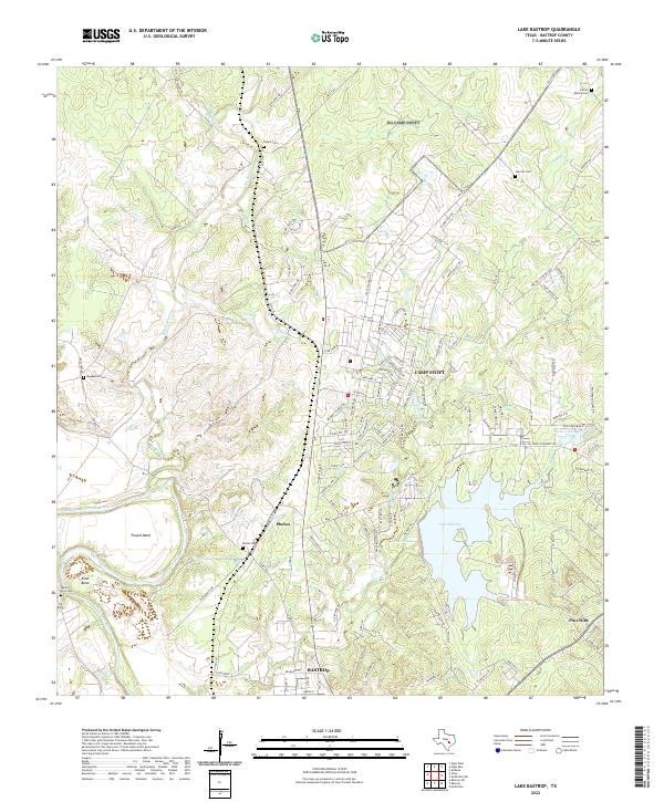 US Topo 7.5-minute map for Lake Bastrop TX