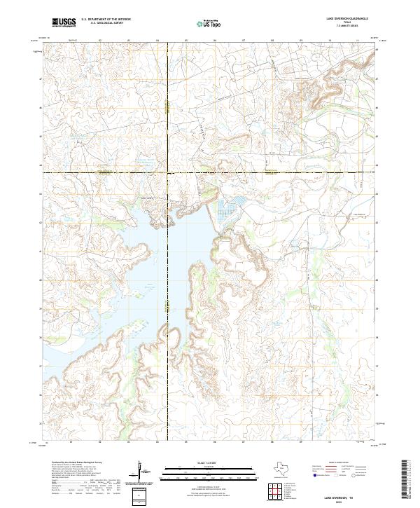 US Topo 7.5-minute map for Lake Diversion TX