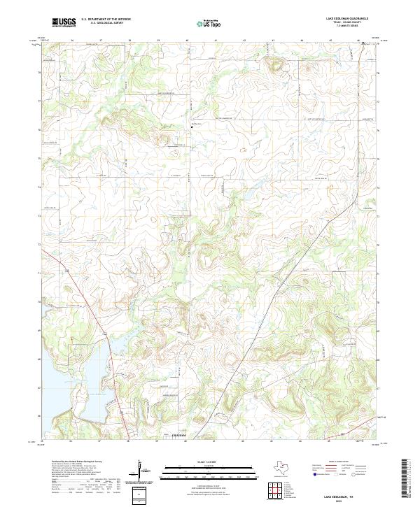 US Topo 7.5-minute map for Lake Eddleman TX