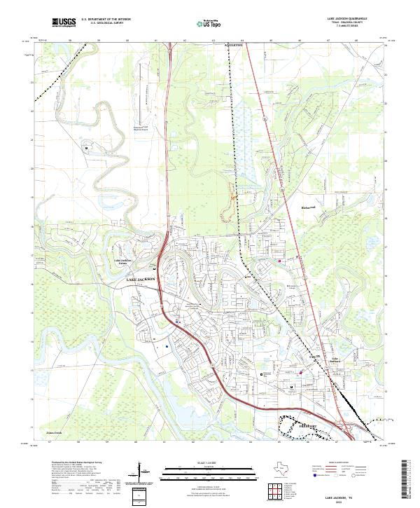 US Topo 7.5-minute map for Lake Jackson TX