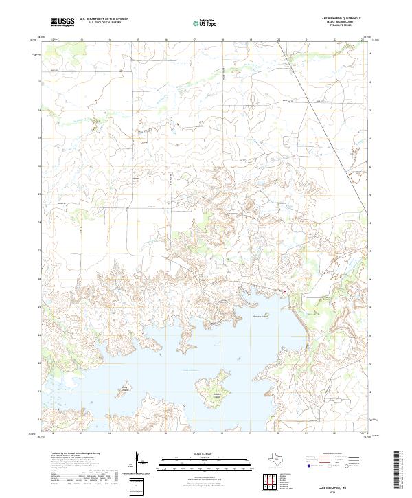 US Topo 7.5-minute map for Lake Kickapoo TX