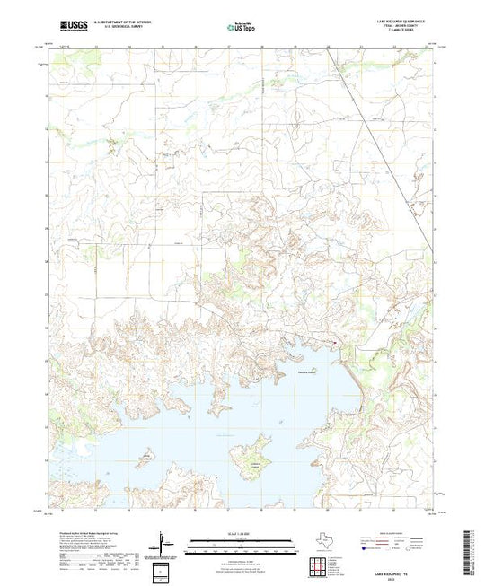 US Topo 7.5-minute map for Lake Kickapoo TX – American Map Store