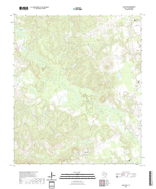 US Topo 7.5-minute map for Lake Leon TX