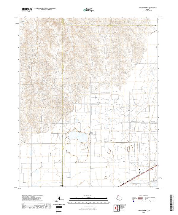 US Topo 7.5-minute map for Lake McConnell TX