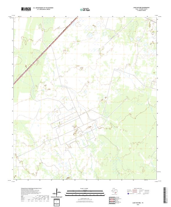 US Topo 7.5-minute map for Lake Pasture TX