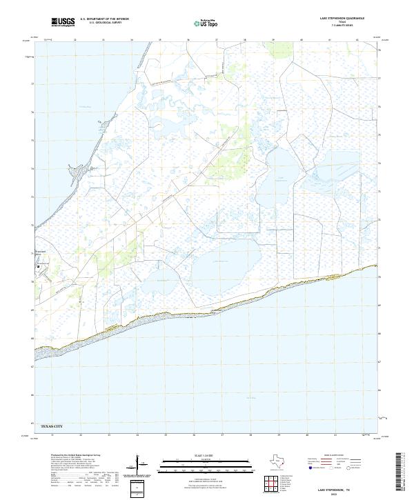 US Topo 7.5-minute map for Lake Stephenson TX