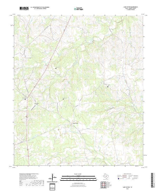 US Topo 7.5-minute map for Lake Victor TX
