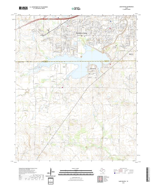 US Topo 7.5-minute map for Lake Wichita TX