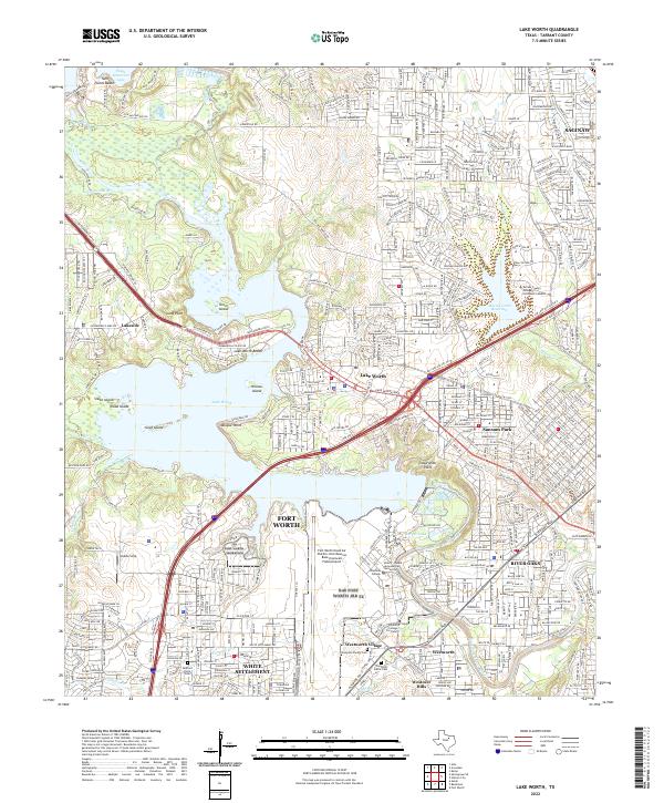 US Topo 7.5-minute map for Lake Worth TX