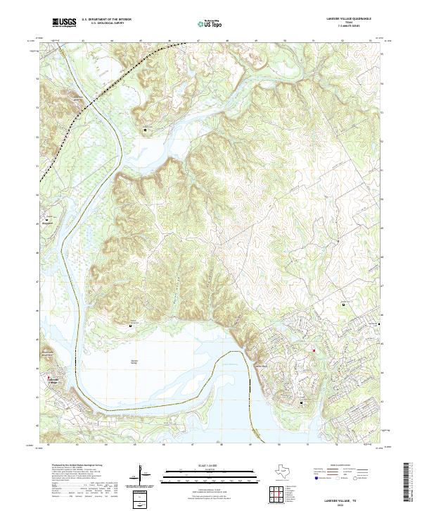 US Topo 7.5-minute map for Lakeside Village TX