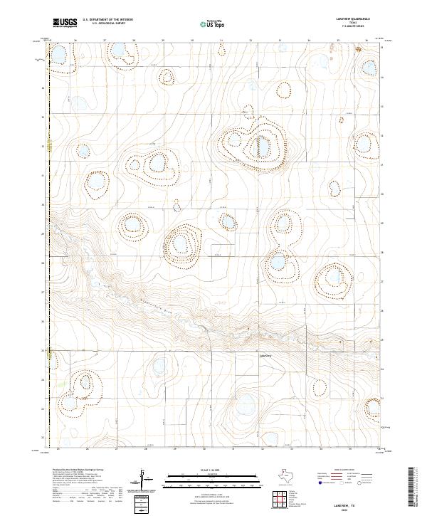 US Topo 7.5-minute map for Lakeview TX