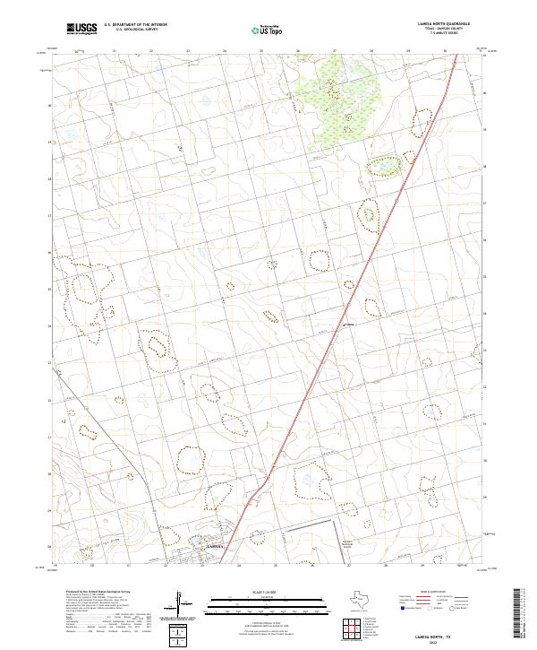 US Topo 7.5-minute map for Lamesa North TX