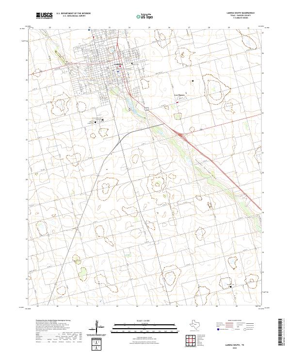 US Topo 7.5-minute map for Lamesa South TX