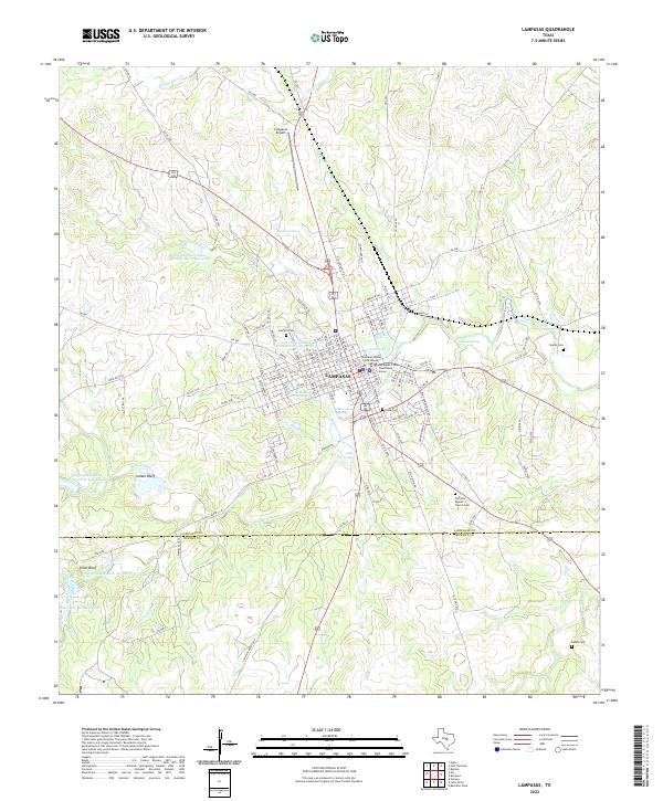 US Topo 7.5-minute map for Lampasas TX