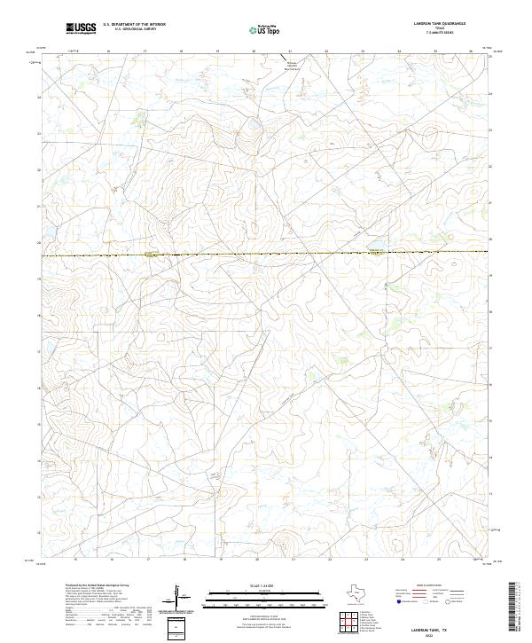 US Topo 7.5-minute map for Landrum Tank TX