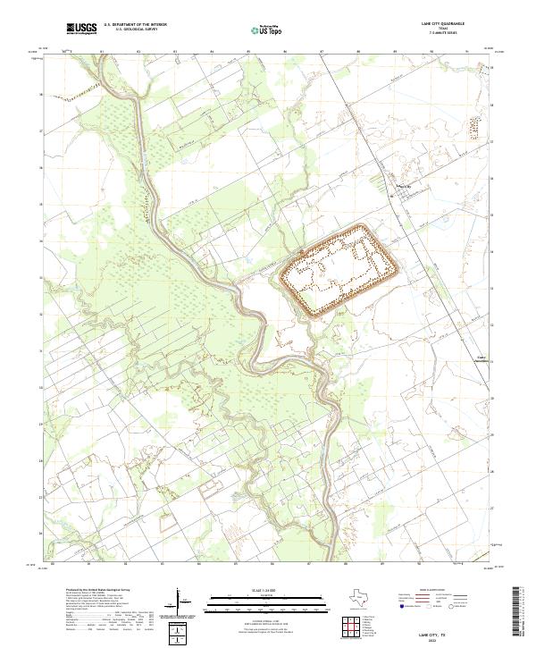 US Topo 7.5-minute map for Lane City TX