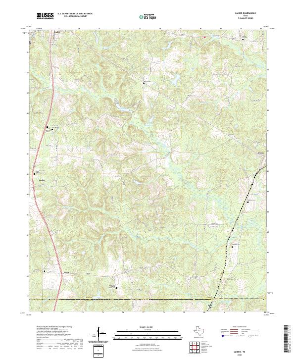 US Topo 7.5-minute map for Lanier TX