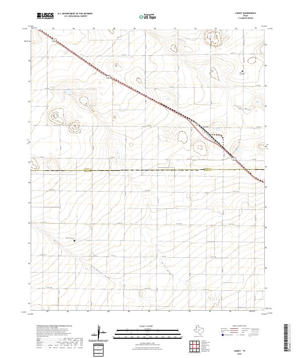 US Topo 7.5-minute map for Lariat TX