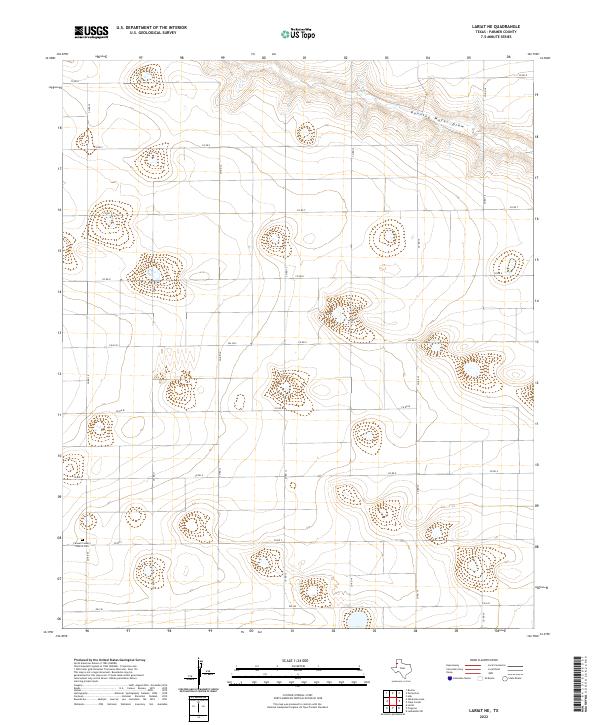 US Topo 7.5-minute map for Lariat NE TX