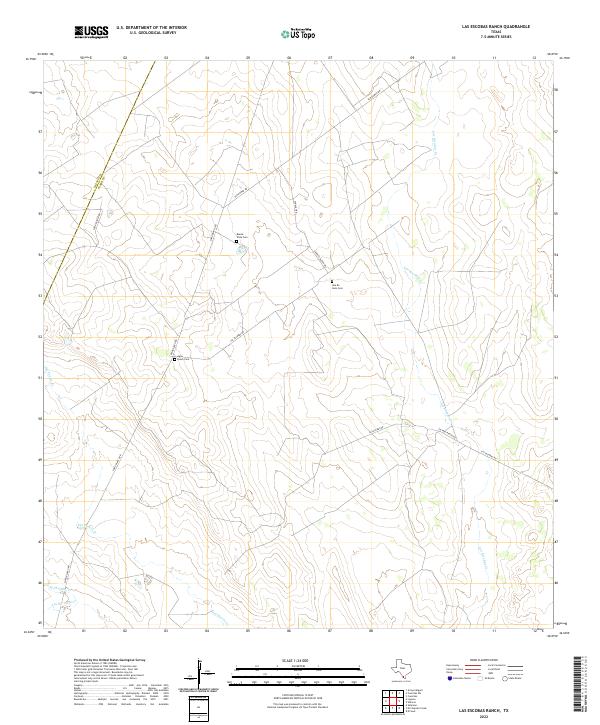 US Topo 7.5-minute map for Las Escobas Ranch TX