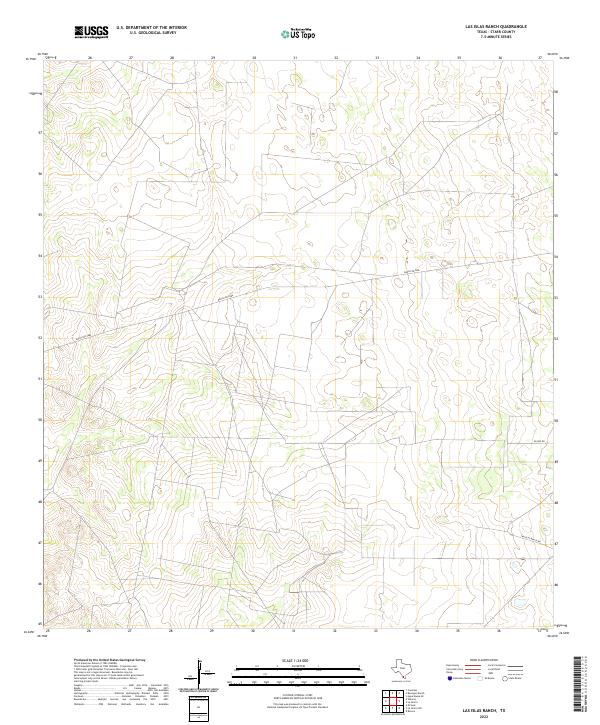 US Topo 7.5-minute map for Las Islas Ranch TX
