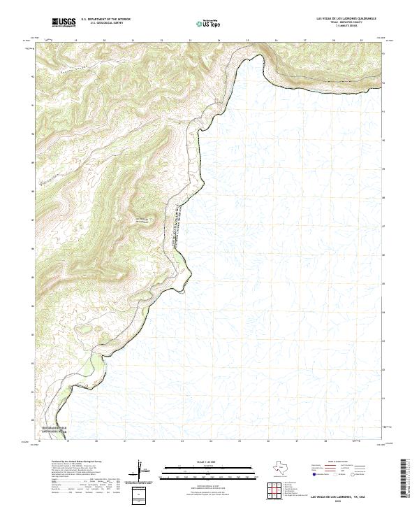 US Topo 7.5-minute map for Las Vegas De Los Ladrones TXCOA