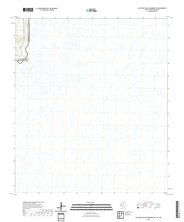US Topo 7.5-minute map for Las Vegas De Los Ladrones SW TXCOA