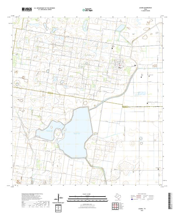 US Topo 7.5-minute map for Lasara TX
