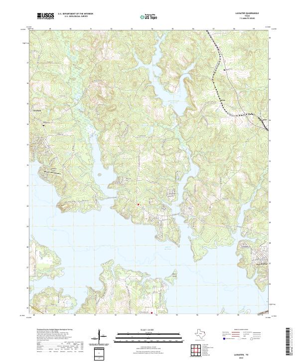 US Topo 7.5-minute map for Lassater TX