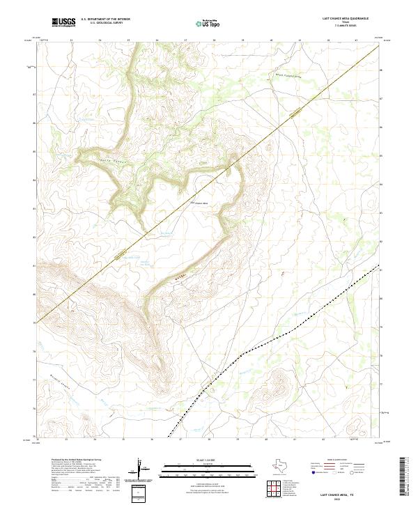 US Topo 7.5-minute map for Last Chance Mesa TX