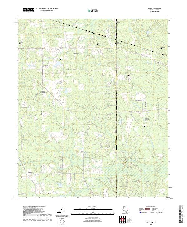 US Topo 7.5-minute map for Latex TXLA