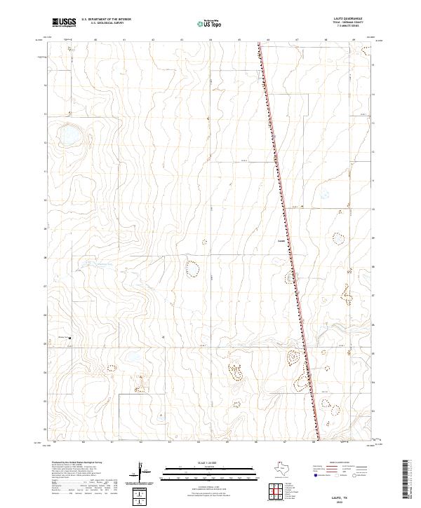 US Topo 7.5-minute map for Lautz TX