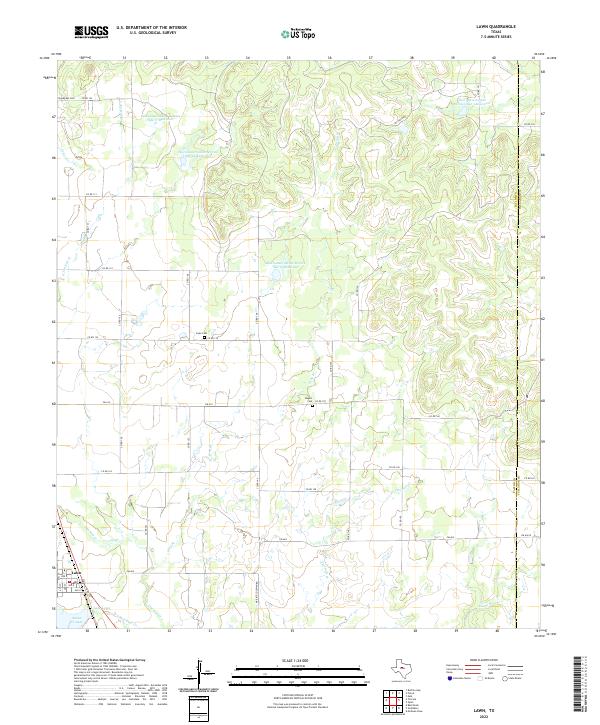 US Topo 7.5-minute map for Lawn TX
