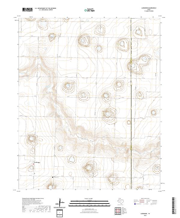 US Topo 7.5-minute map for Lazbuddie TX