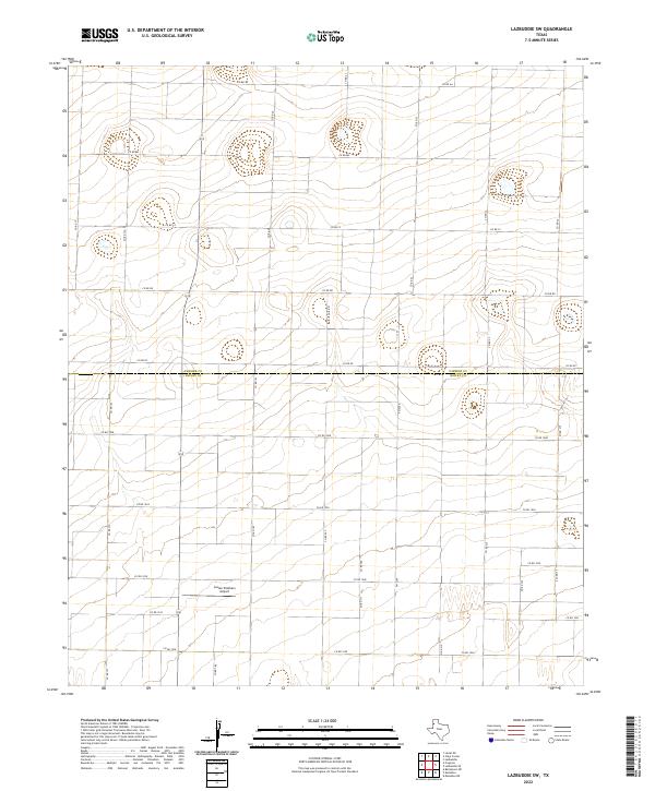 US Topo 7.5-minute map for Lazbuddie SW TX