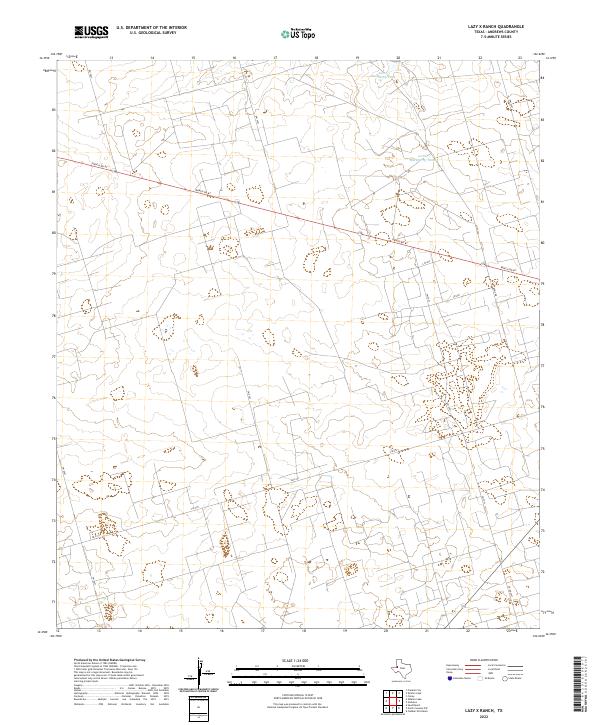 US Topo 7.5-minute map for Lazy X Ranch TX