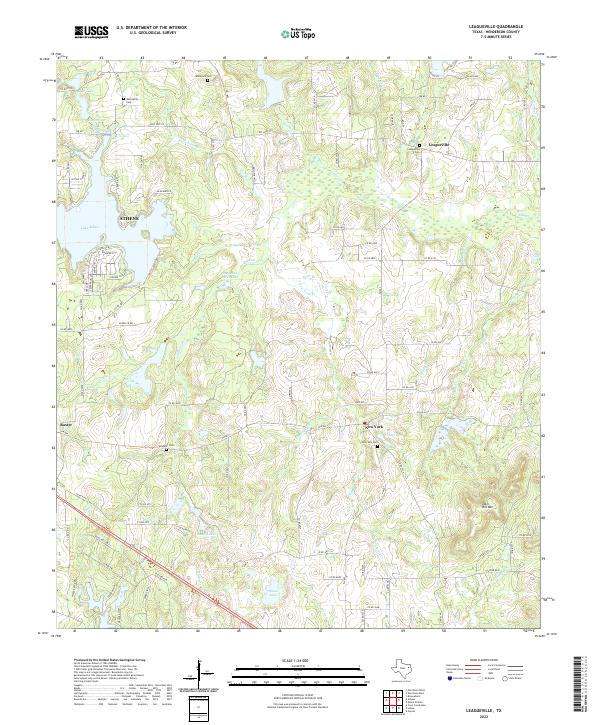 US Topo 7.5-minute map for Leagueville TX
