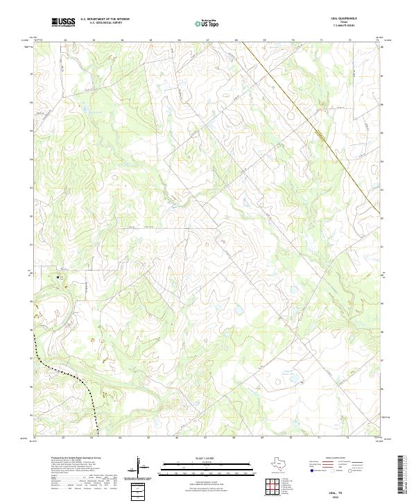 US Topo 7.5-minute map for Leal TX