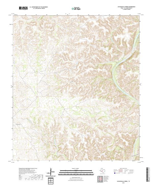 US Topo 7.5-minute map for Lechuguilla Creek TX
