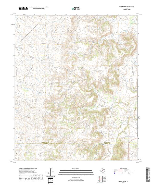 US Topo 7.5-minute map for Leeper Creek TX