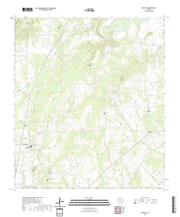 US Topo 7.5-minute map for Leesville TX