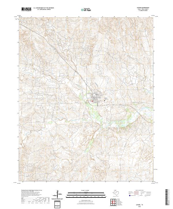 US Topo 7.5-minute map for Lefors TX